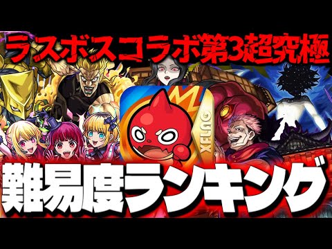 【モンスト】ジョジョコラボでもまもなく降臨か…クリアしていたら凄い！ラスボス第3コラボ超究極個人的難易度ランキング