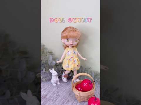 【Doll Outfit】#dolloutfit #monstdoll  #balloondress #ドール服 #ドール服初心者 #モンストドール #無料型紙 #バルーンワンピース　#ilmer