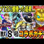 【怪獣８号コラボガチャ】オーブ1250個使って250連した結果..!? M4タイガー桜井&宮坊が日比野カフカ/四ノ宮キコル/保科宗四郎狙いでガチャる！【モンスト】