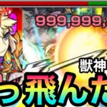 【モンスト】999,999,999カンストワンパンしちゃったwww底力L持ち『獣神化アヌ』を使ってみた