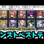 皆のマイベストテンガチャを集計してできる「モンストベストテン」は誰？【モンスト】