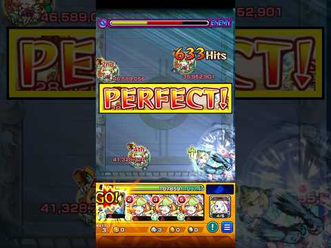 【モンスト】天魔2で1手PERFECT突破（ステ3）【獣神化改徐倫】#Shorts