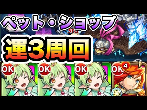 【モンスト】エクスカリバー入れて運3周回！【究極　ペット・ショップ】【ジョジョコラボ】
