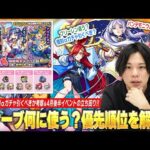 【モンスト】復刻αガチャで引くべきキャラは？フリーレンコラボ追う？直近のイベントをまとめて『春オーブの使い方＆優先順位』を紹介！※現環境でパンデモニウム運極作るべきかも解説！【しろ】