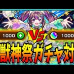 オーブ1000個で限定いくつ出る！？超獣神祭ガチャ対決！！【モンスト・ナイトメア】
