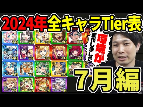 【Tier】※7月編※環境激変！？現環境での2024年実装キャラTier表≪超新星エンタメディア！～【推しの子】コラボ、司馬昭≫【モンスト】