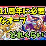 【モンスト】11周年に必要なオーブはどれくらい？いいコラボくるの？