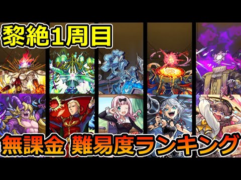 【黎絶1周目】無課金攻略難易度ランキング【ゆっくり実況】