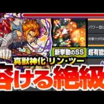 【モンスト】新しい時代のパワー型火力で絶級を溶かす！『真獣神化 リン･ツー』コラボっぽい新SSが超楽しい！味方の攻撃力+6000のヤバすぎるスキル！【へっぽこストライカー】