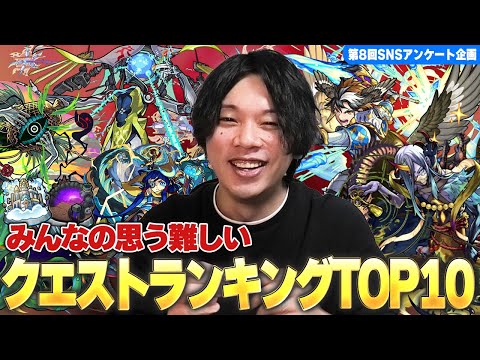 【モンスト】しろ「このクエスト〇位はマジで納得w」圧倒的1位は満場一致であのク〇クエ！？まさかのコンテンツがランクインもww SNSアンケート第8弾『みんなの思う難しいクエスト』ランキング！【しろ】