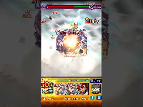 怪獣8号【マチュのリベリオン】ボス1クリティカルワンパン‼️‼️🔥🔥#モンスト #モンスターストライク #モンストジークアクスコラボ #モンスト怪獣8号  #モンストコラボ超究極