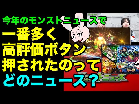 【モンスト】モンストニュースの再生数/高評価数を週ごとに調べてみた