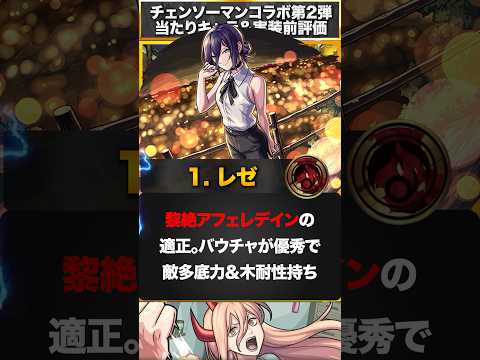【モンスト】チェンソーマンコラボ2弾当たりキャラランキングBEST3 #モンスト  #モンストニュース